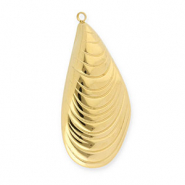 Stainless Steel - Rostfrei Stahl Anh&auml;nger Muschel Gold
