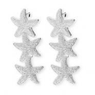 Trendy Ohrringe&nbsp;/&nbsp;Ohrstecker Seesterne mit Rostfrei Stahl-Stecker Silver
