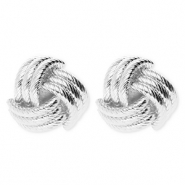 Statement Ohrringe / Ohrstecker Affenfaust mit Rostfrei Stahl-Stecker Silver