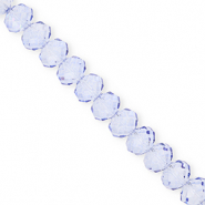 Top Glas Facett Perlen 8x6&nbsp;mm Rondellen Blue