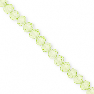 Top Glas Facett Perlen 6x5&nbsp;mm Rondellen Light green