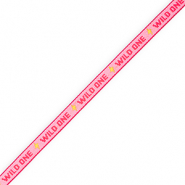BY31&reg; Schmuckband mit Tekst "Wild one" Pink-red-yellow