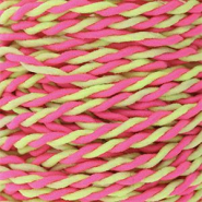 Gefärbtem Elastik Draht 2.5 mm Neon pink-neon yellow