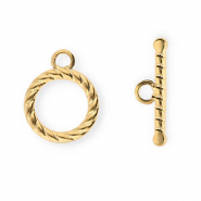 Stainless Steel - Rostfrei Stahl Schmuckzubehör Kapitelverschluss Gold
