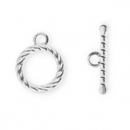 Stainless Steel - Rostfrei Stahl Schmuckzubehör Kapitelverschluss Silver