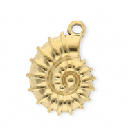 Stainless Steel - Rostfrei Stahl Anhänger Muschel Gold