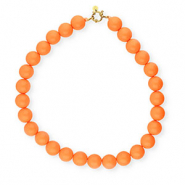 BY31&reg; 16 mm Acrylperlen Kette shiny Orange peel 116-1359 TCX-gold