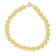 BY31® 16 mm Acrylperlen Kette shiny Pastel yellow 11-0616 TPG-gold