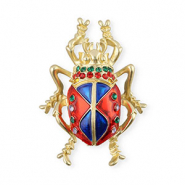 Broschen Käfer mit Strass Gold-red-blue-green