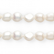 TQ Süsswasserperlen Nugget Oval 10 mm Natural white