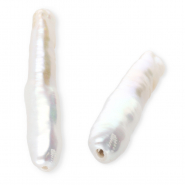 TQ Süsswasserperlen Irregular high luster Natural white