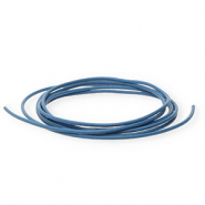 DQ Leder rund 1 mm Dark blue
