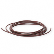 DQ Leder rund 1 mm Brown