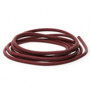 DQ Leder rund 2 mm Winery brown