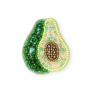 Broschen Avocado Green-gold-transparent