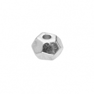 Metall Perlen DQ Hexagon Antik silber (Nickelfrei)