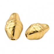 Metall Perlen DQ Oval Gold (Nickelfrei)