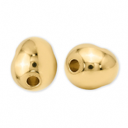 Metall Perlen DQ Oval Gold (Nickelfrei)