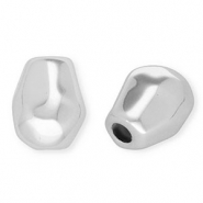Acrylperlen Irregular Silver