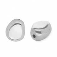 Acrylperlen Nugget Silver