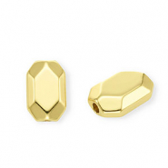 Acrylperlen Achteck Gold