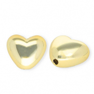 Acrylperlen Herz Gold