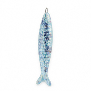 DQ&reg; Griechische Keramik Anh&auml;nger Sardine Blue