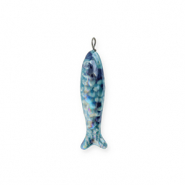 DQ&reg; Griechische Keramik Anh&auml;nger Sardine Blue