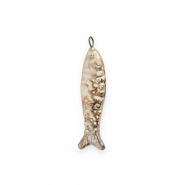 DQ&reg; Griechische Keramik Anh&auml;nger Sardine Beige