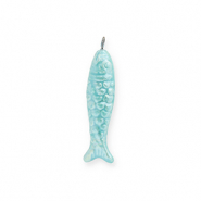 DQ&reg; Griechische Keramik Anh&auml;nger Sardine Turquoise blue