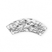 BY31® Rostfreier Edelstahl Schmuckzubehör Zwischenstück Bogen mit 8 Ösen Silver