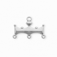 BY31® Rostfreier Edelstahl Schmuckzubehör Zwischenstück Bar mit 4 Ösen Silver