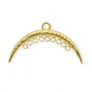BY31® Rostfreier Edelstahl Schmuckzubehör Zwischenstück Bogen mit 10 Ösen Gold