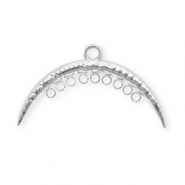 BY31® Rostfreier Edelstahl Schmuckzubehör Zwischenstück Bogen mit 10 Ösen Silver