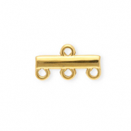 BY31® Rostfreier Edelstahl Schmuckzubehör Zwischenstück Bar mit 4 Ösen Gold