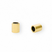 Rostfreier Edelstahl Schmuckzubehör Endkappen Ø2.5 mm Gold