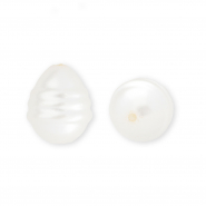 Imitationsperlen Eierförmig White