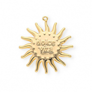 BY31® Eco-brass (nachaltiges Messing) Anhänger Sonne Dolce vita"" Gold