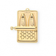 BY31® Eco-brass (nachaltiges Messing) Anhänger Sardinen-Dose Gold