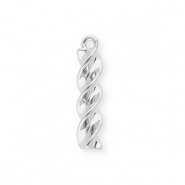 BY31® Eco-brass (nachaltiges Messing) Anhänger Fusilli-Nudel Silver