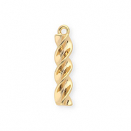 BY31® Eco-brass (nachaltiges Messing) Anhänger Fusilli-Nudel Gold