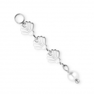 BY31® Rostfreier Edelstahl Gliederanhänger Muschel Silver-white