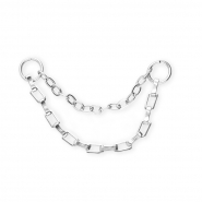 BY31® Rostfreier Edelstahl Gliederanhänger / Zwischenstück duo layer Silver