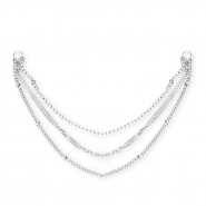 BY31® Rostfreier Edelstahl Gliederanhänger / Zwischenstück triple Layer Silver