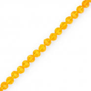 Top Glas Facett Perlen Rund 4 mm Oranje
