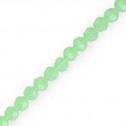 Top Glas Facett Perlen Rund 6 mm Mint green