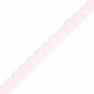 Top Glas Facett Perlen Rund 6 mm Light pink
