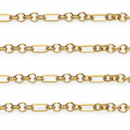 Rostfreier Edelstahl Schmuckzubehör Gliederkette Figaroglied Gold