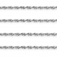 Rostfreier Edelstahl Schmuckzubehör Gliederkette Twist Silver