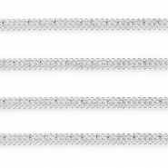 Rostfreier Edelstahl Schmuckzubehör Gliederkette Doppel-Gourmetglied Silver